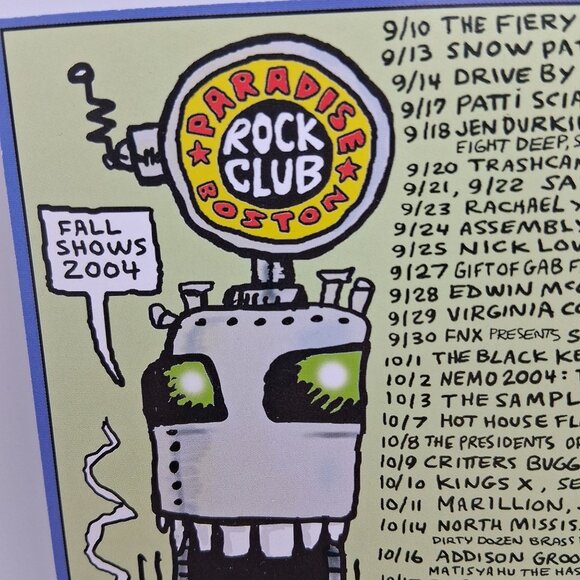 Joey Mars 2004 Signed Avalon Ballroom Card BOSTON Paradise Rock Club Shows - Picture 2 of 4